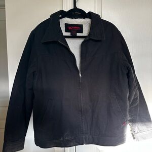 Men’s Hawk black Sherpa lined cotton jacket